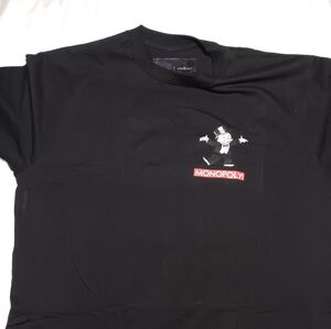 Monopoly black t shirt fabric of history size large